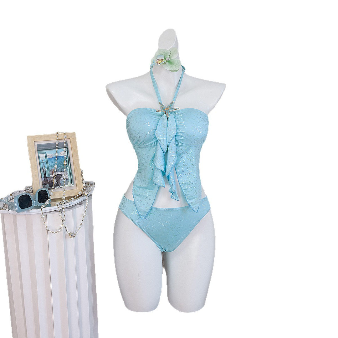 Damen Bandeau-Bikini mit Rüschen Echo Archiv