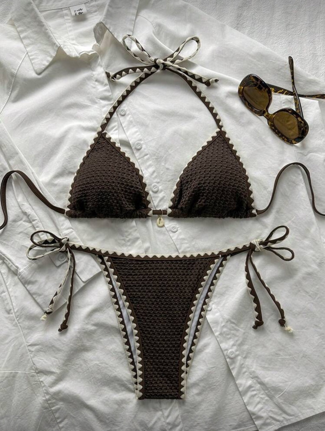 Damen Triangel-Bikini mit Volants Echo Archiv