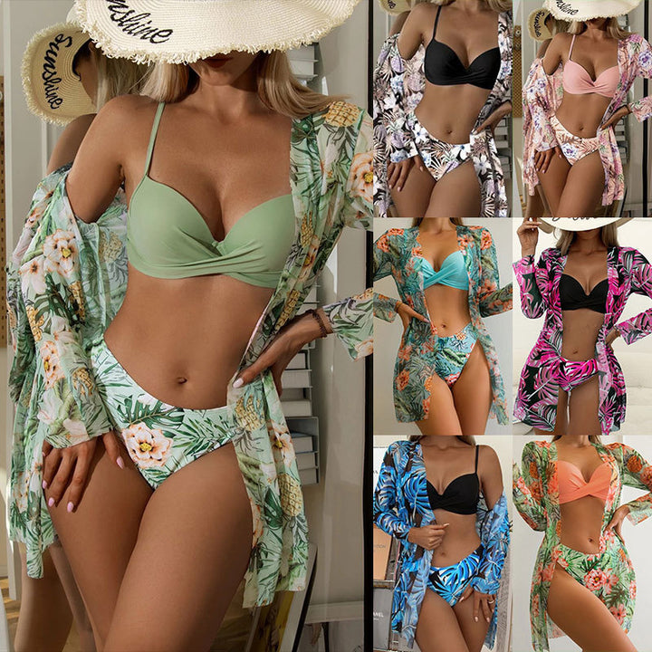 Damen Bikini-Set mit floralem Kimono Echo Archiv