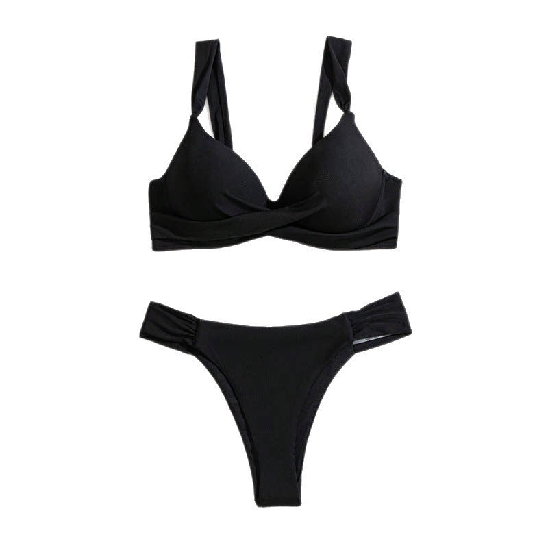 Damen Bikini-Set mit elegantem Wickeldesign und hoch geschnittenem Unterteil Echo Archiv