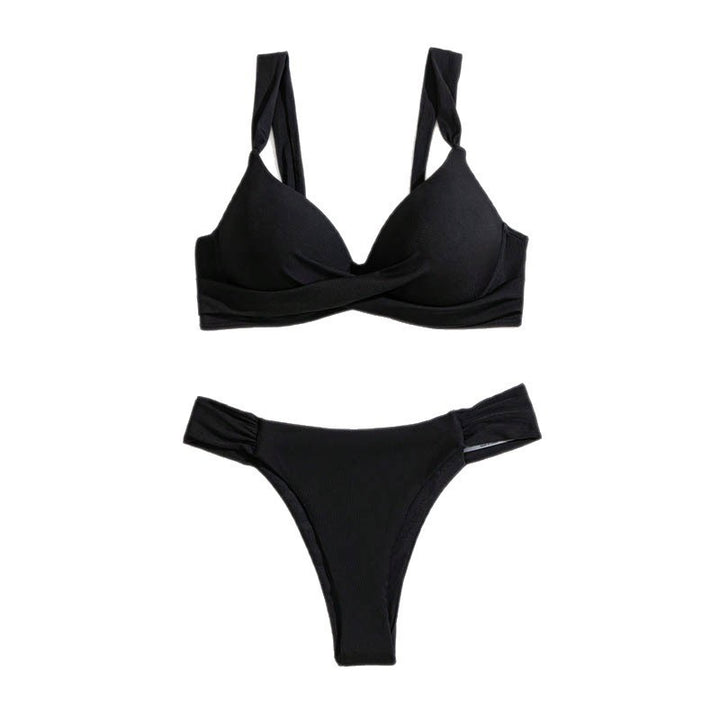Damen Bikini-Set mit elegantem Wickeldesign und hoch geschnittenem Unterteil Echo Archiv