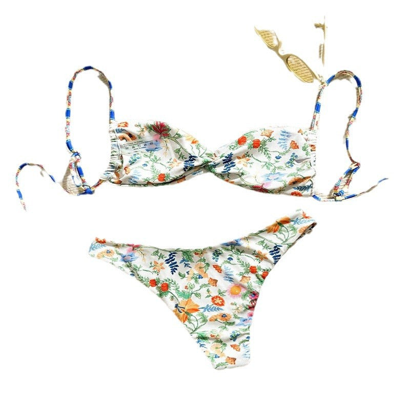 Dame Snodd Bikini med blommönster Mirla-Eva Jonsson