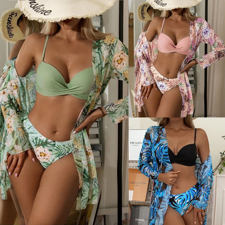 Damen Bikini-Set mit floralem Kimono Echo Archiv