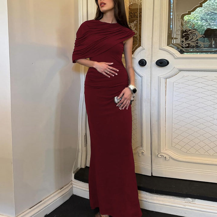Damer Elegant Maxi Dress med draperad överdel Mirla-Eva Jonsson