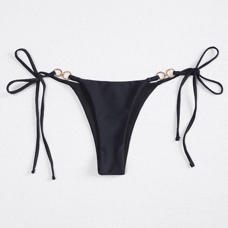 Damen Bikini-Unterteil mit verstellbaren Bindebändern und eleganten Metallringen Echo Archiv