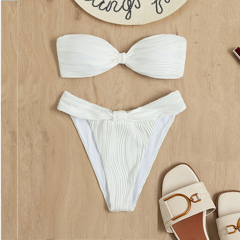 Damen Bandeau-Bikini mit dekorativem Wickeldetail Echo Archiv