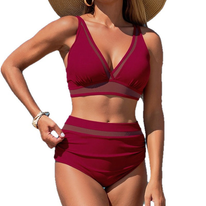 Damen Hochtaillierter Bikini mit vorgeformtem Oberteil Echo Archiv