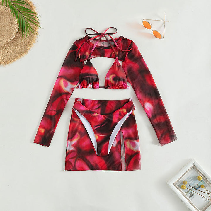 Damen Crop-Top und Rock Set Echo Archiv