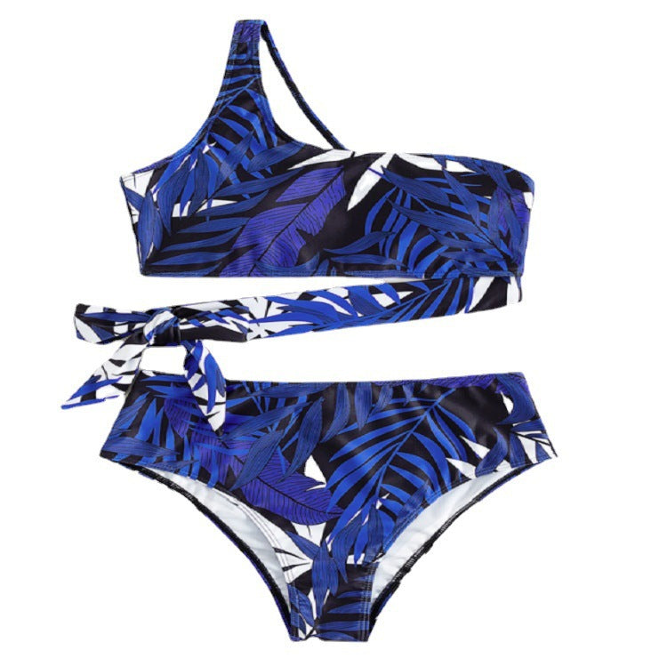Damen Bikini-Set mit asymmetrischem Top und hohem Beinausschnitt Echo Archiv