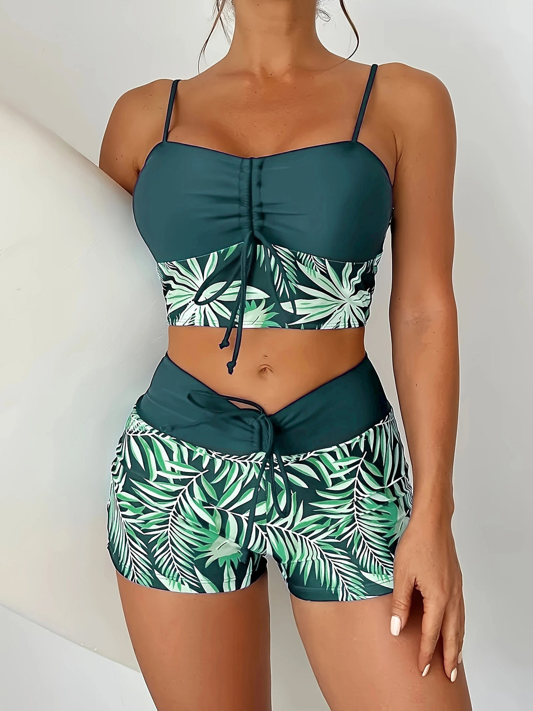 Damen Crop-Top-Bikini mit Short Echo Archiv