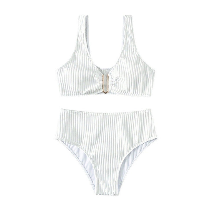 Damer Högmidjad Bikini-set med elegant struktur Mirla-Eva Jonsson