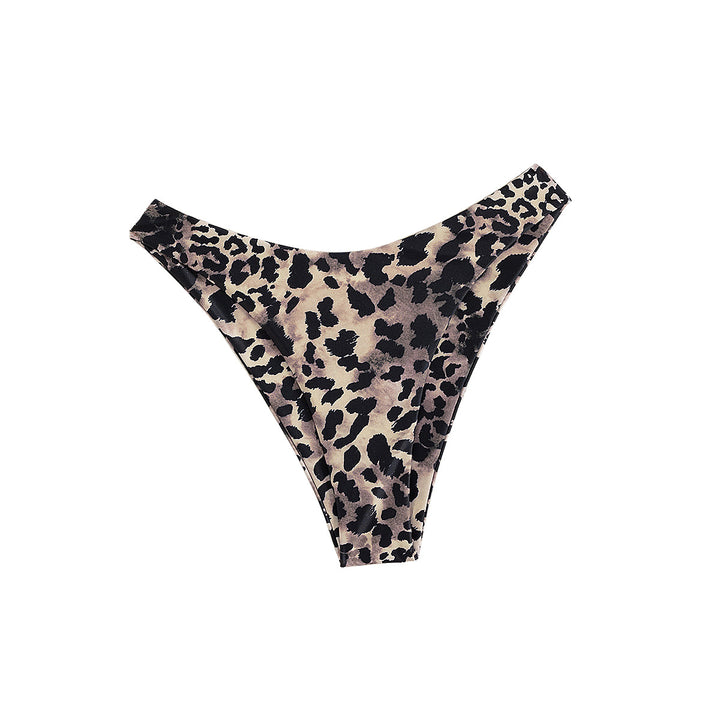 Damen Hochgeschnittener Bikini-Unterteil mit animalischem Muster Echo Archiv
