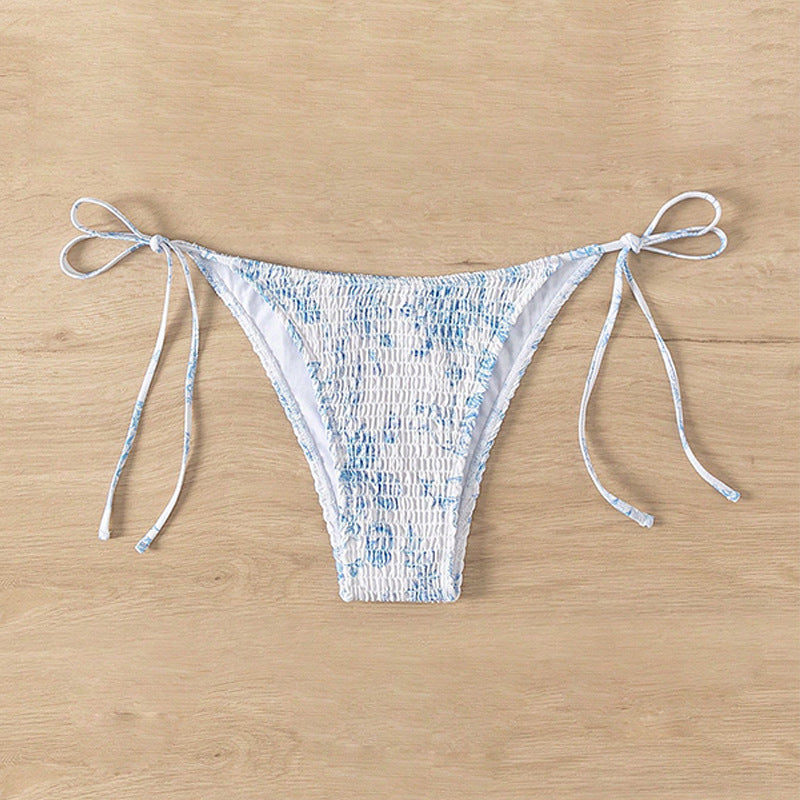 Damen Bikinihöschen mit Rüschen und verstellbaren Bindebändern Echo Archiv