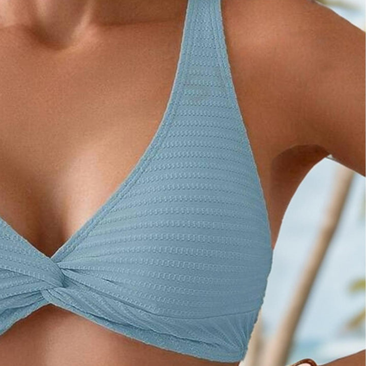 Damen Triangel-Bikini mit gewickeltem Oberteil und Rippendesign Echo Archiv