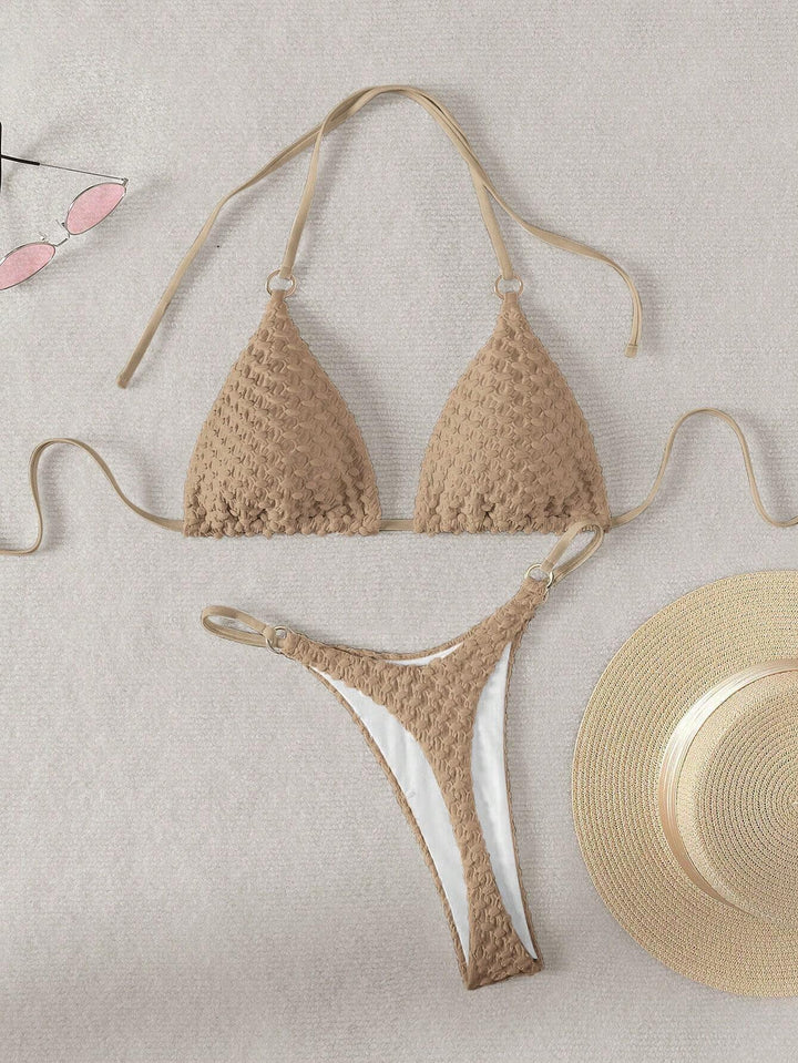 Damen Triangel-Bikini mit raffiniertem Texturenmix Echo Archiv