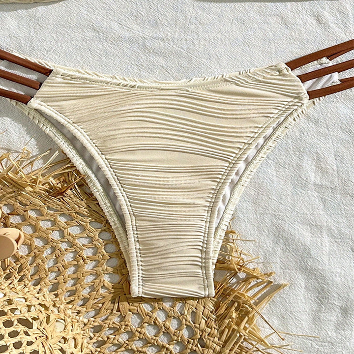 Damen Bandeau-Bikini mit Raffung und hohen Beinausschnitten Echo Archiv