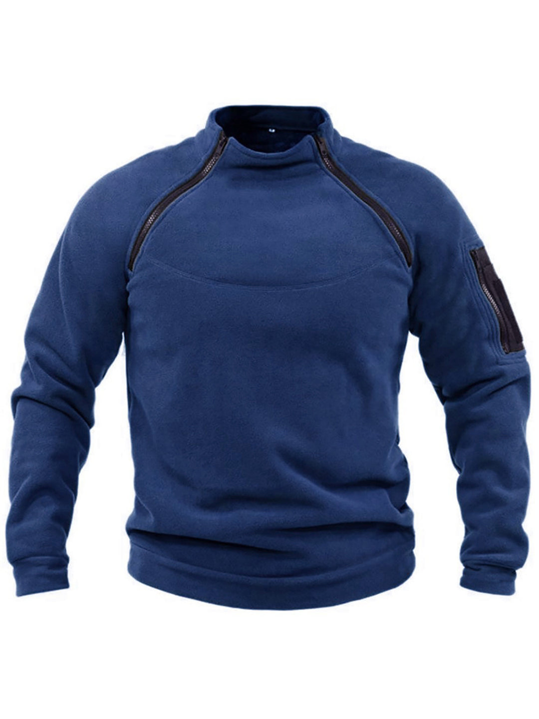 Herren Thermo-Fleecepullover med hög krage och praktiska fickor Eva Jonsson