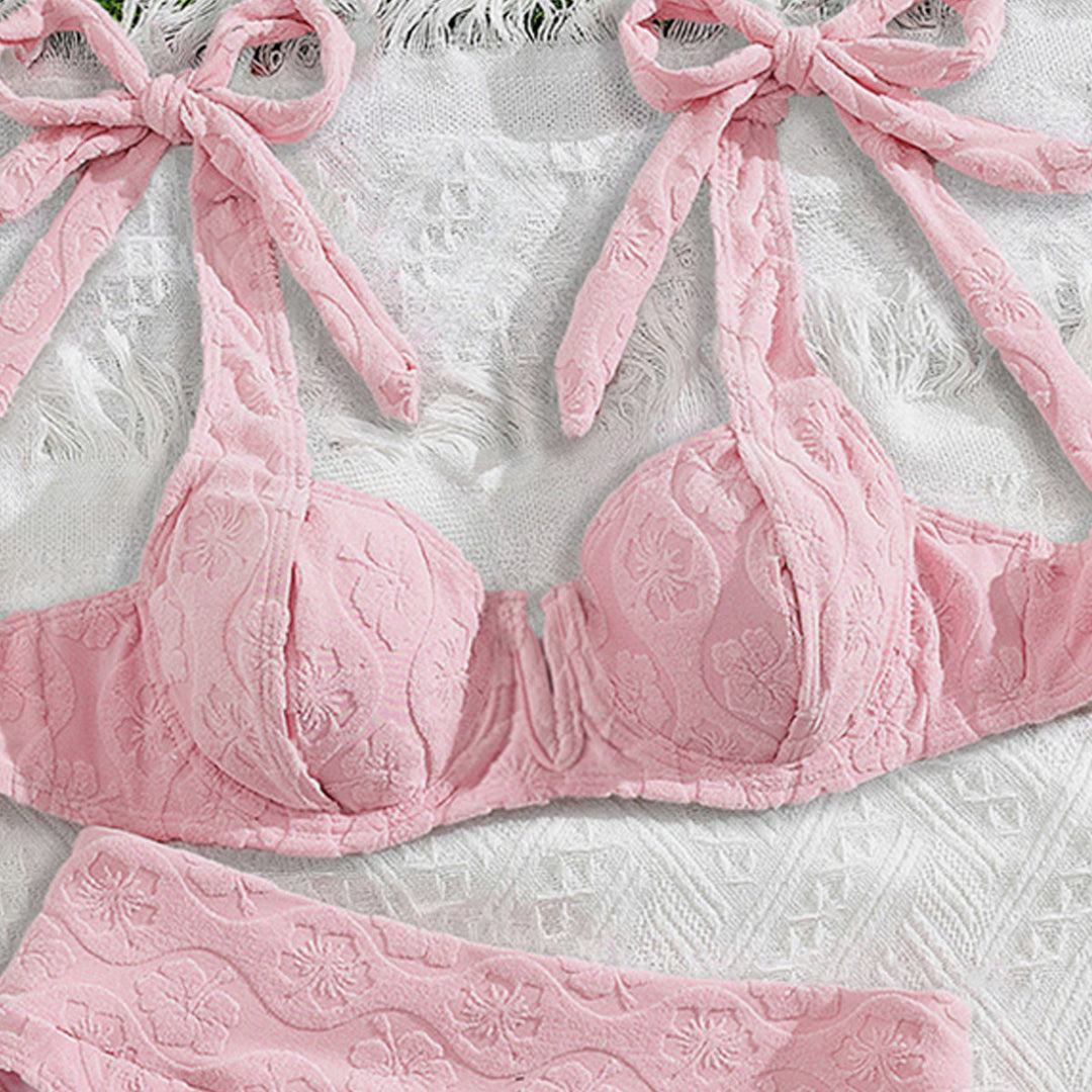 Damen Push-Up-Bikini mit floralem Textildesign Echo Archiv