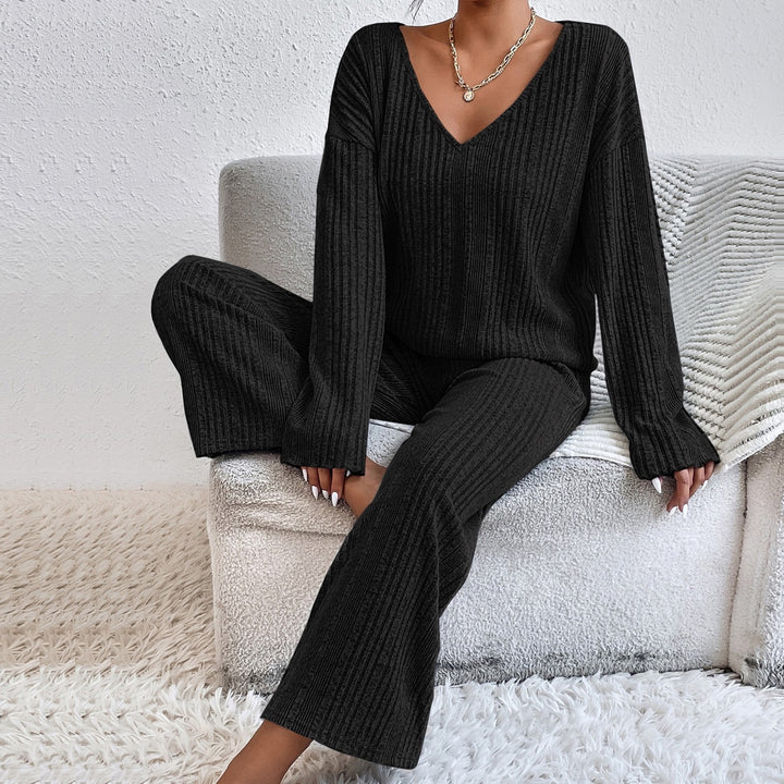 Damer Bekväm Pyjamajacka med elegant V-hals och lös passform Eva Jonsson