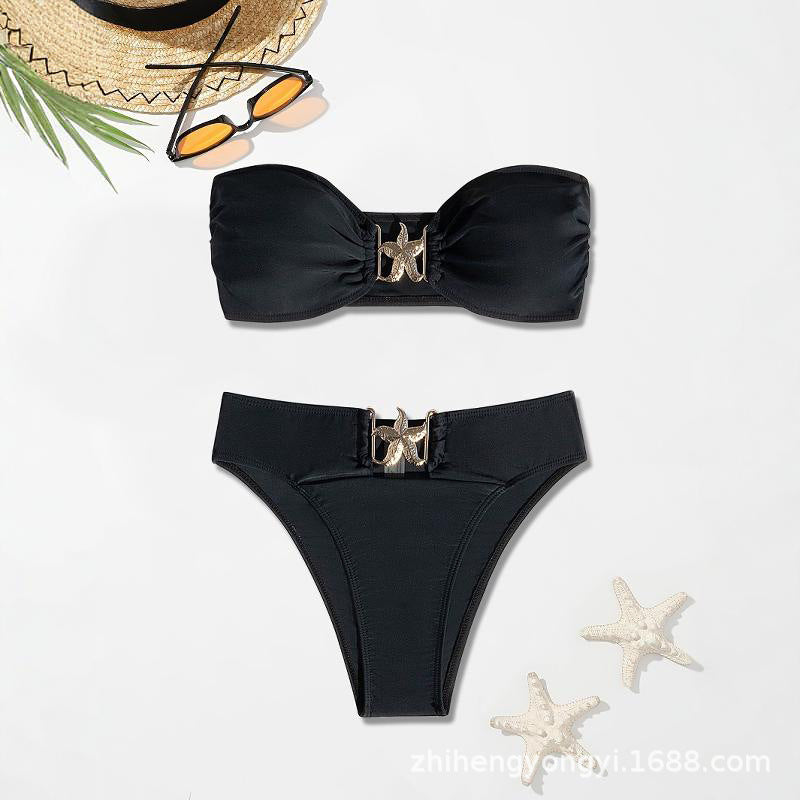 Damen Bandeau-Bikini mit elegantem Designelement Echo Archiv