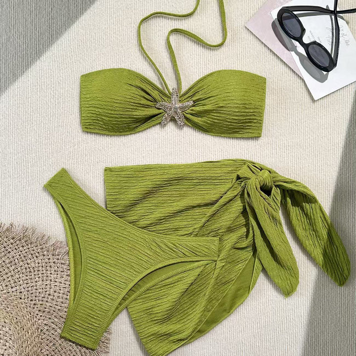 Damen Bandeau-Bikini mit schickem Wickeltuch Echo Archiv