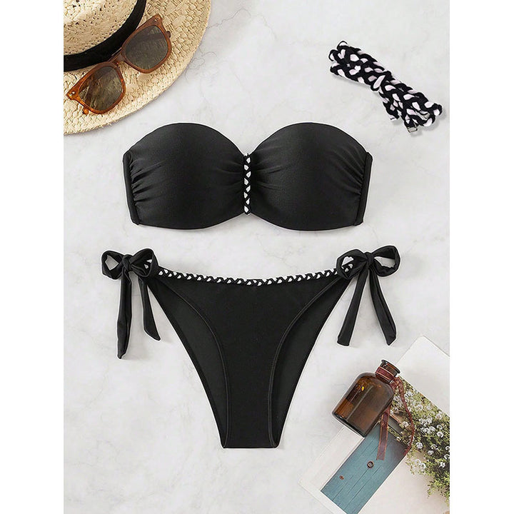 Damen Bandeau-Bikini mit elegantem Wickeldetail Echo Archiv