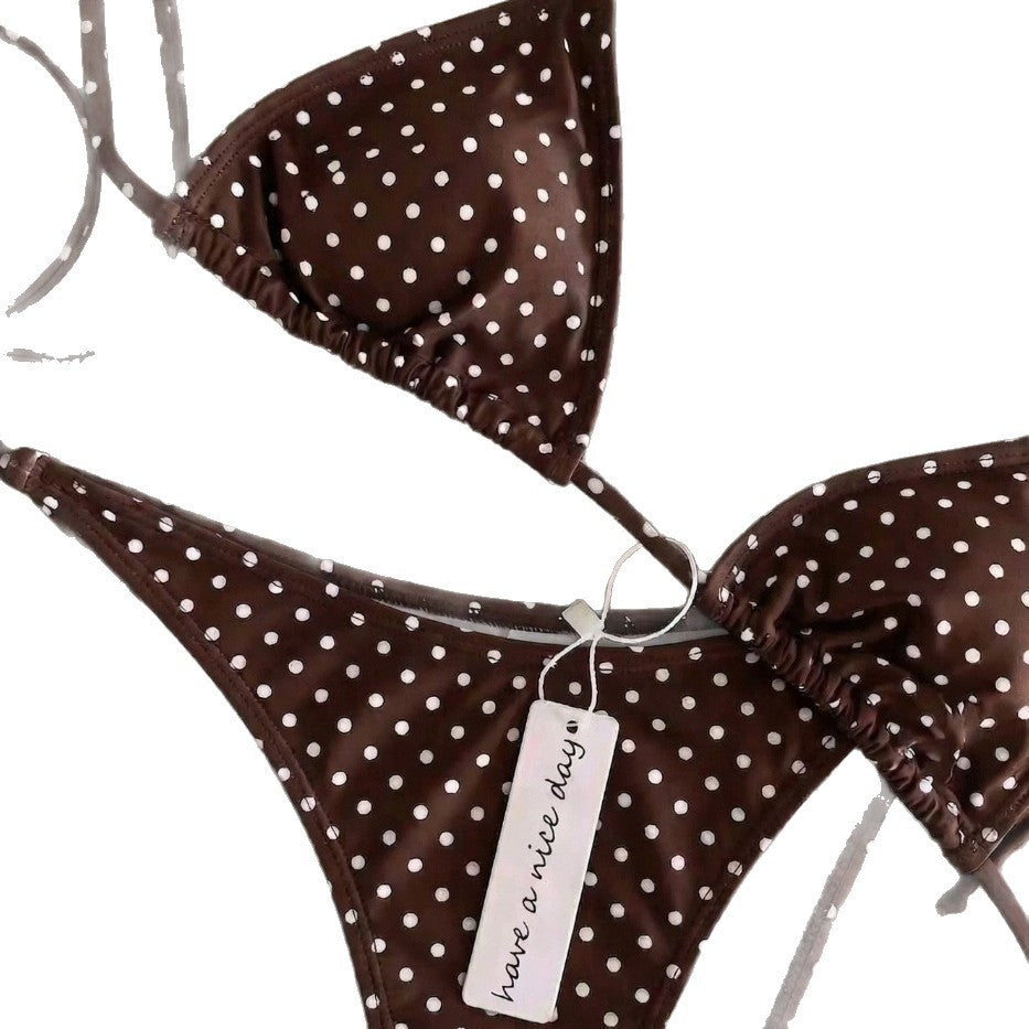 Damen Triangel-Bikini mit klassischem Punktmuster Echo Archiv