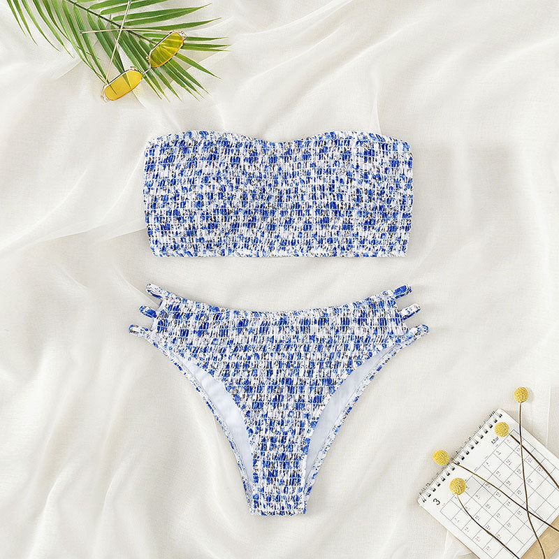 Damen Bandeau-Bikini mit modischem Knotendesign Echo Archiv