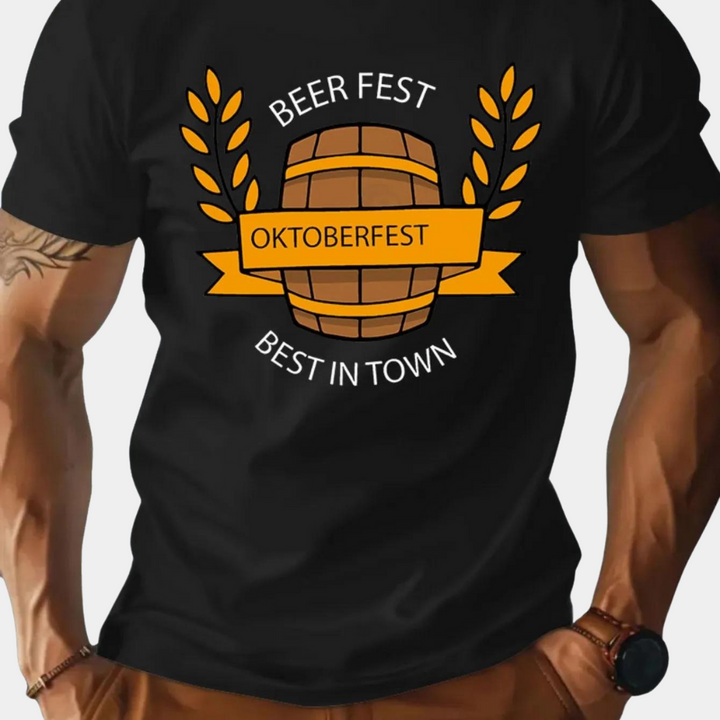 Oktoberfest T-shirt | Kortärmad | Crew Neck | Tryckt skjorta | T-shirt för män-Eva Jonsson