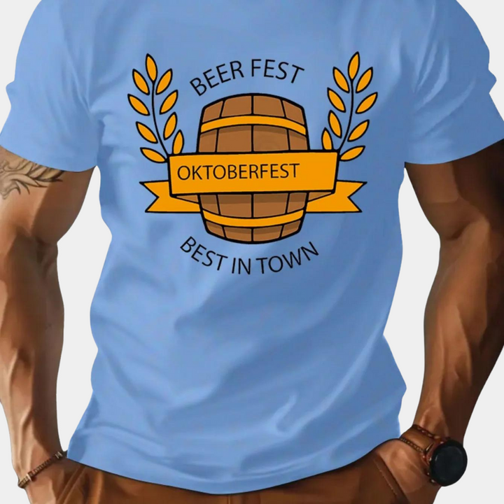 Oktoberfest T-shirt | Kortärmad | Crew Neck | Tryckt skjorta | T-shirt för män-Eva Jonsson