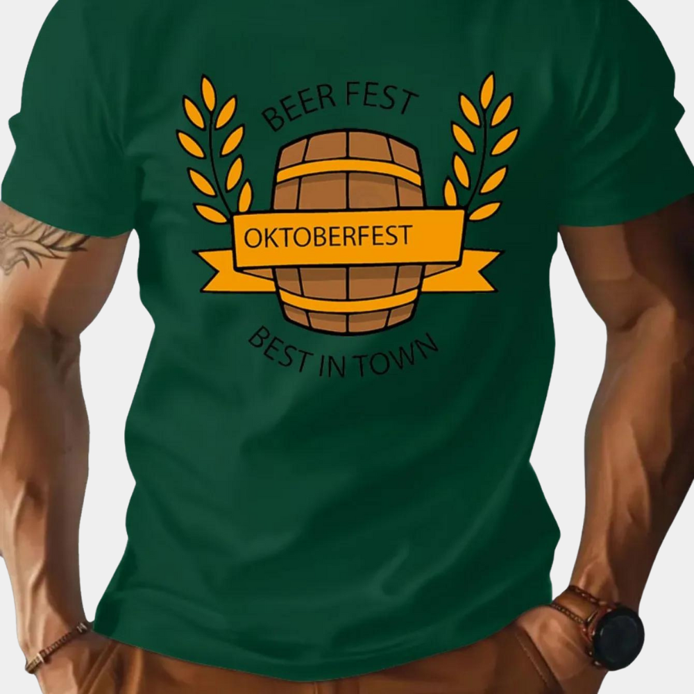 Oktoberfest T-shirt | Kortärmad | Crew Neck | Tryckt skjorta | T-shirt för män-Eva Jonsson