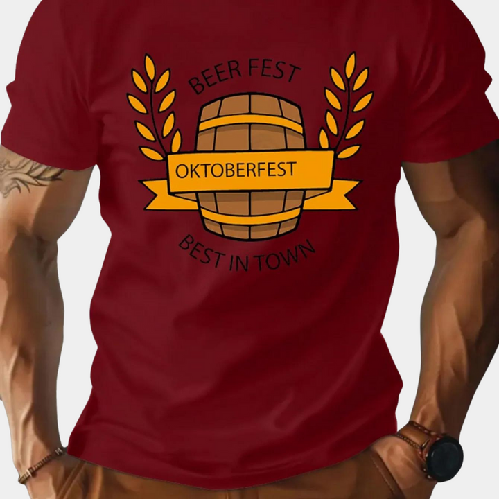 Oktoberfest T-shirt | Kortärmad | Crew Neck | Tryckt skjorta | T-shirt för män-Eva Jonsson