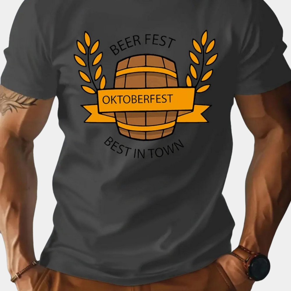 Oktoberfest T-shirt | Kortärmad | Crew Neck | Tryckt skjorta | T-shirt för män-Eva Jonsson