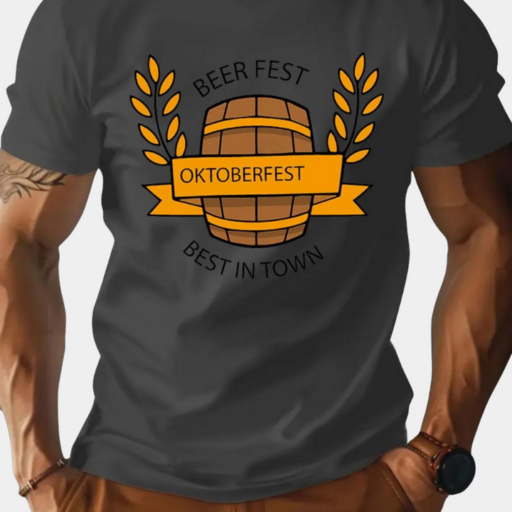 Oktoberfest T-shirt | Kortärmad | Crew Neck | Tryckt skjorta | T-shirt för män-Eva Jonsson