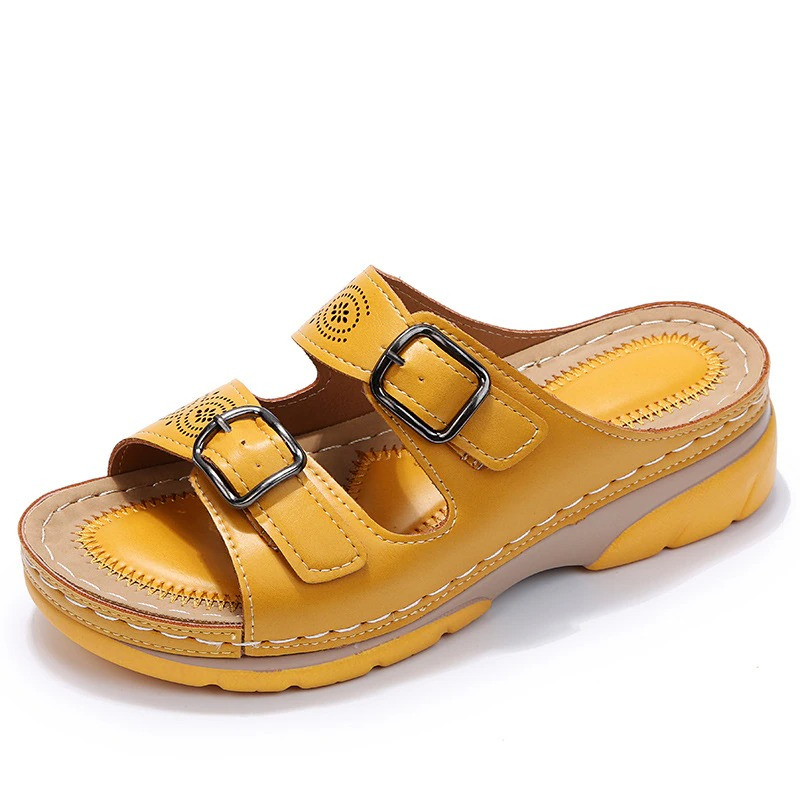 Ortopediska sandaler - Slip-On - Ergonomiska - Sandaler med dubbla spännen - Sandaler för kvinnor-Eva Jonsson