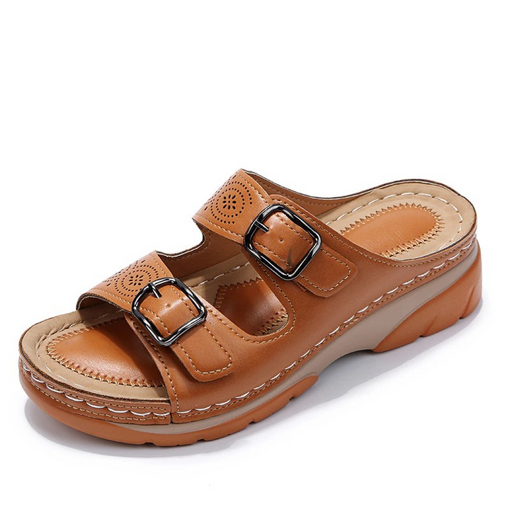 Ortopediska sandaler - Slip-On - Ergonomiska - Sandaler med dubbla spännen - Sandaler för kvinnor-Eva Jonsson