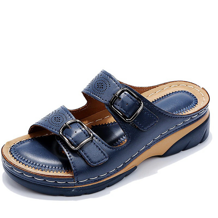 Ortopediska sandaler - Slip-On - Ergonomiska - Sandaler med dubbla spännen - Sandaler för kvinnor-Eva Jonsson