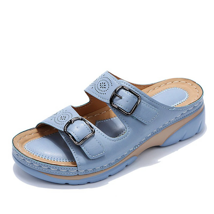 Ortopediska sandaler - Slip-On - Ergonomiska - Sandaler med dubbla spännen - Sandaler för kvinnor-Eva Jonsson