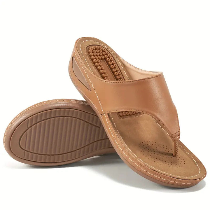 Ortopediska sandaler - Spänne - Stöd för hålfoten - Kilsandaler - Damskor-Eva Jonsson