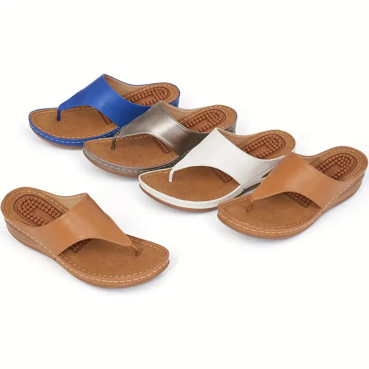Ortopediska sandaler - Spänne - Stöd för hålfoten - Kilsandaler - Damskor-Eva Jonsson