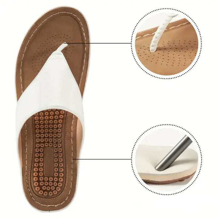Ortopediska sandaler - Spänne - Stöd för hålfoten - Kilsandaler - Damskor-Eva Jonsson