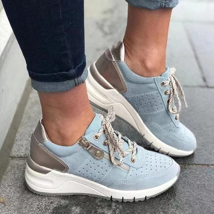 Ortopediska sneakers - Snörning - Wedge - Ergonomiska skor - Sneakers för kvinnor-Eva Jonsson