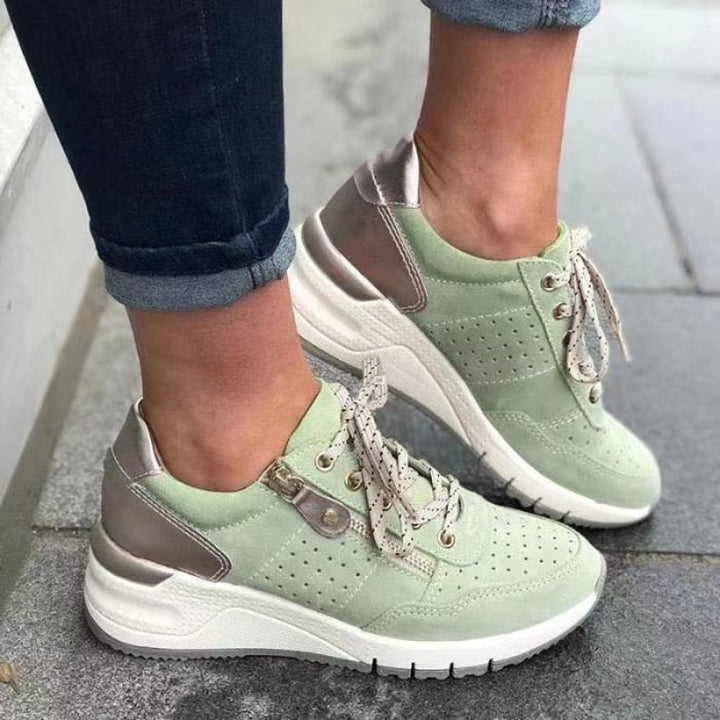 Ortopediska sneakers - Snörning - Wedge - Ergonomiska skor - Sneakers för kvinnor-Eva Jonsson