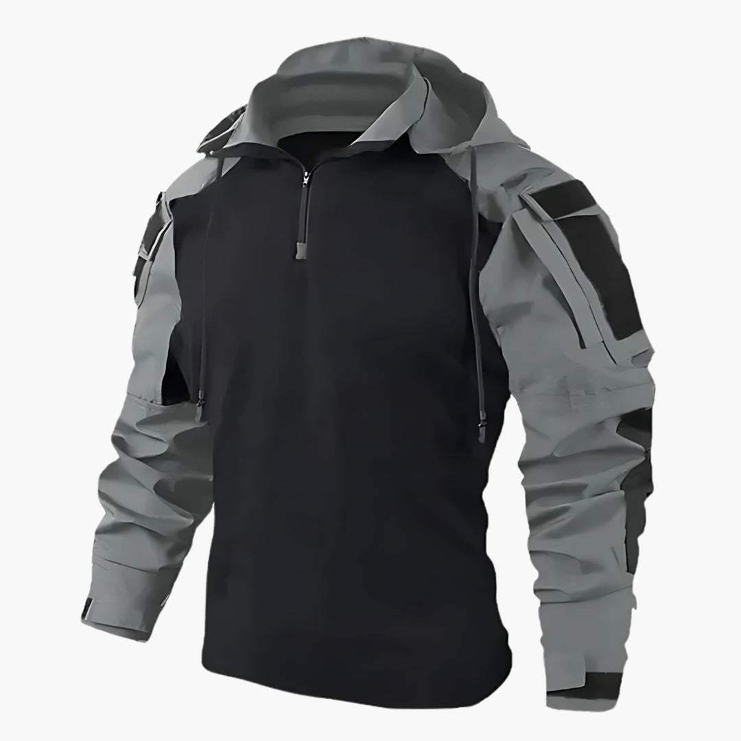Outdoorjacka | Halv dragkedja | Huva | Taktisk jacka | Herrjacka-Eva Jonsson