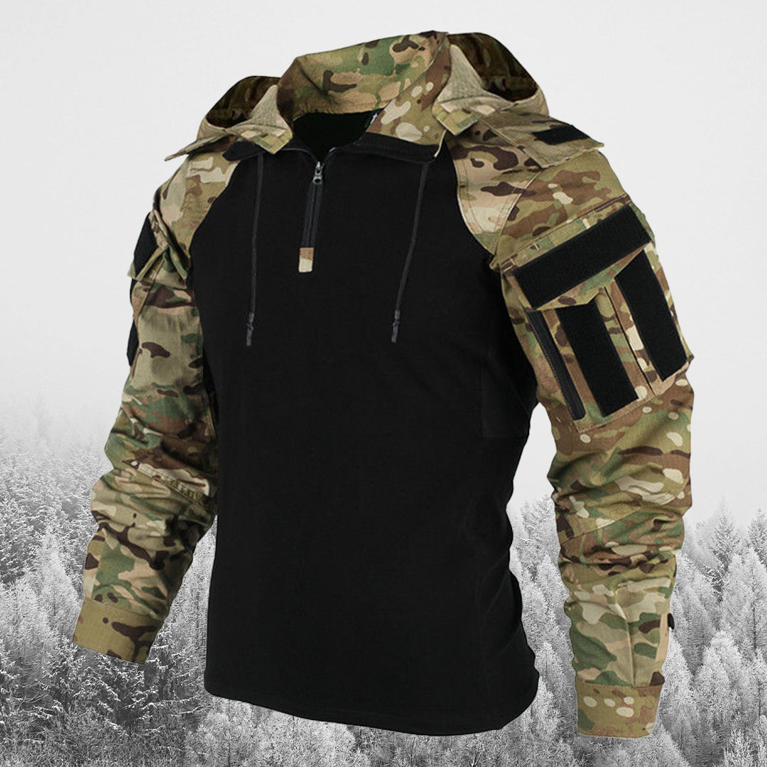 Outdoorjacka | Halv dragkedja | Huva | Taktisk jacka | Herrjacka-Eva Jonsson