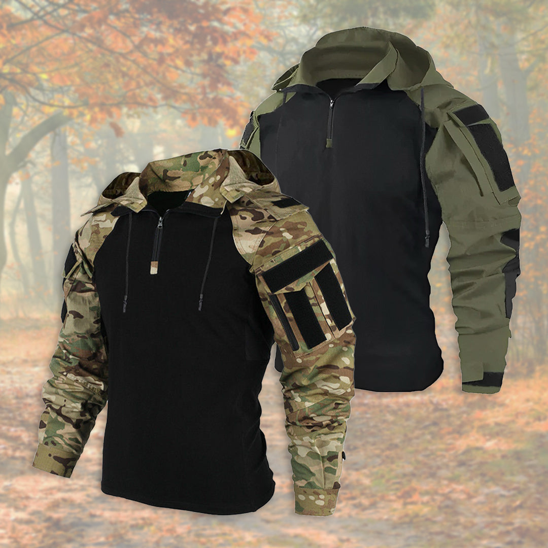 Outdoorjacka | Halv dragkedja | Huva | Taktisk jacka | Herrjacka-Eva Jonsson