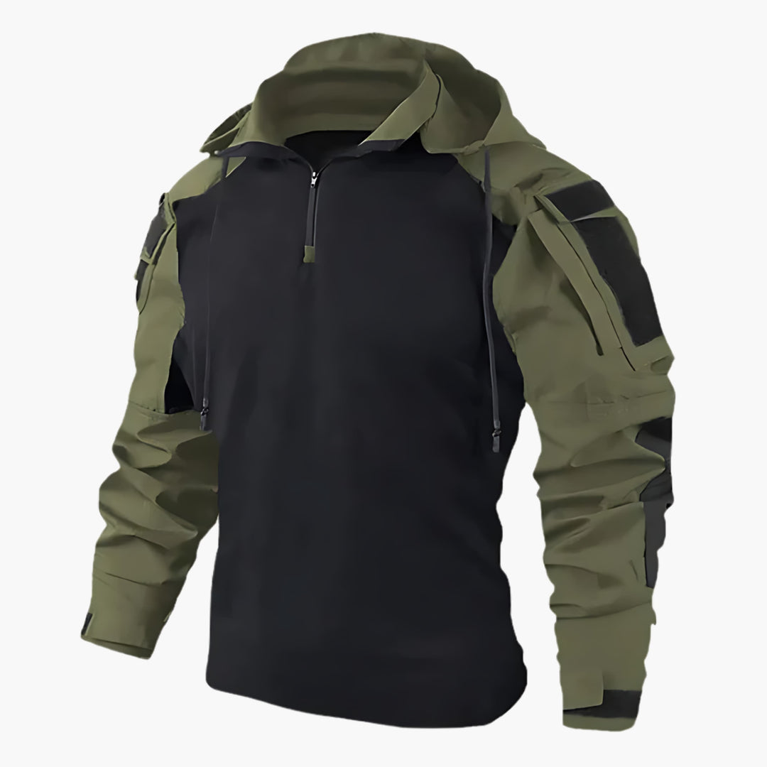 Outdoorjacka | Halv dragkedja | Huva | Taktisk jacka | Herrjacka-Eva Jonsson