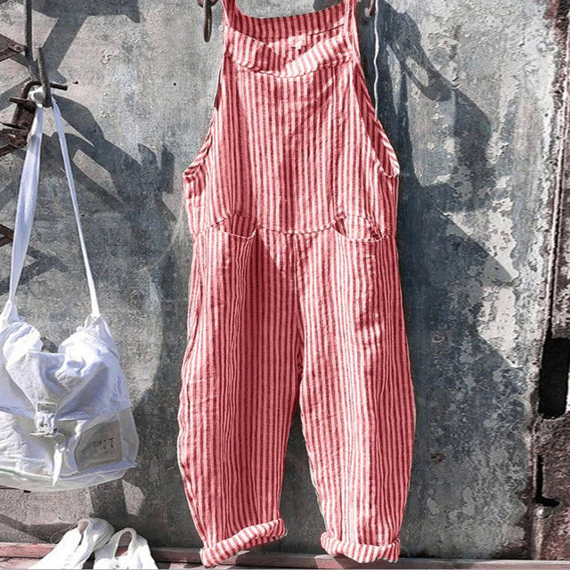 Overall - Ärmlös - Baggy - Dungarees - Jumpsuit för dam-Eva Jonsson