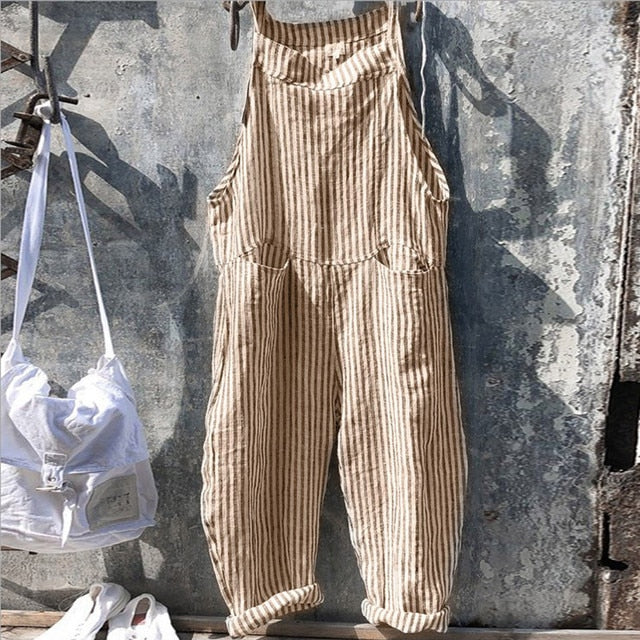 Overall - Ärmlös - Baggy - Dungarees - Jumpsuit för dam-Eva Jonsson