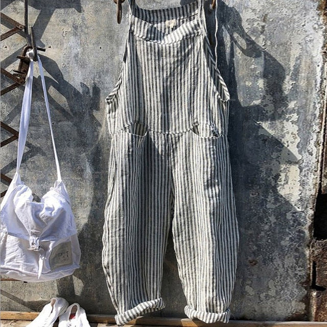 Overall - Ärmlös - Baggy - Dungarees - Jumpsuit för dam-Eva Jonsson